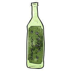 cartoon wine bottle N43