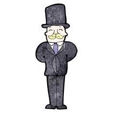 cartoon victorian man N10
