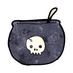 cartoon spooky cauldron N10