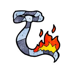 cartoon burning tie N9