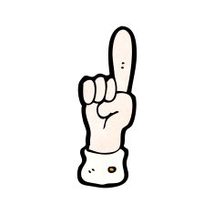 Cartoon Pointing Finger N11