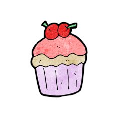 cartoon cupcake N221