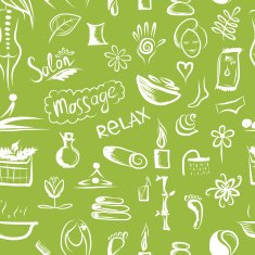 Massage and spa concept seamless pattern for your design N2
