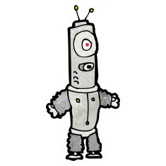 cartoon funny robot N129