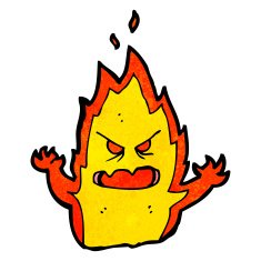 spooky flame monster cartoon N4