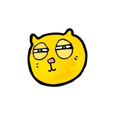 Cartoon Cat Face N14