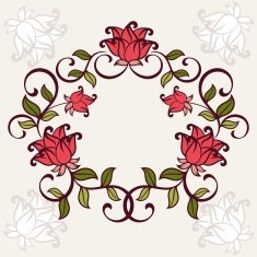 floral frame N11