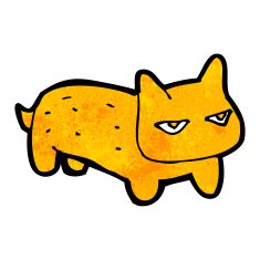 funny cartoon cat N257