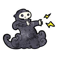 cartoon spooky ghoul N28
