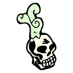 cartoon skull symbol N48