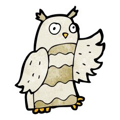 Cartoon Owl N217