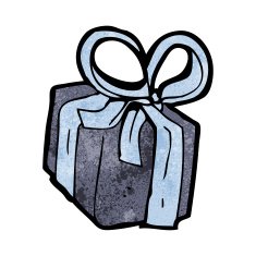 cartoon birthday present