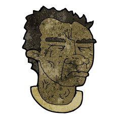 cartoon man with frowning face N2