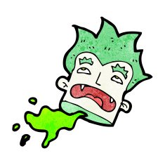 cartoon severed vampire head N3