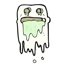 cartoon spooky ghost N149