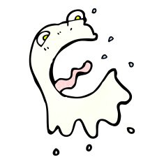 cartoon spooky ghost N150