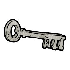 cartoon metal key N8