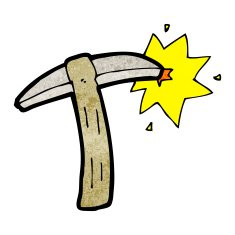 Cartoon Pick Axe N20