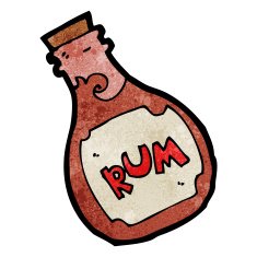 Cartoon Rum Bottle N22
