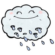 Cartoon Rain Cloud N69