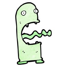 cartoon spooky ghost N152