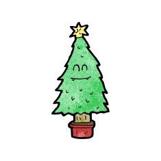 Cartoon Christmas Tree N70