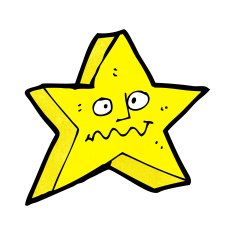 cartoon star with funny face N2