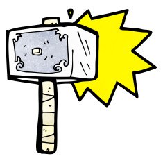 cartoon hammer of thor N4