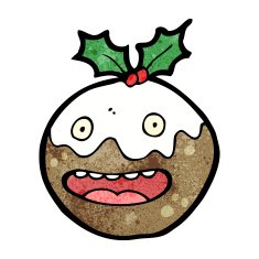 cartoon christmas pudding N42
