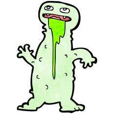 cartoon gross monster N16