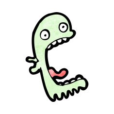 cartoon spooky ghost N155