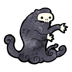 cartoon spooky halloween ghoul N4