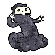 cartoon spooky halloween ghoul N6