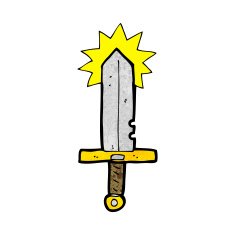 cartoon magic sword N7