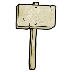 Cartoon Sign Post N107