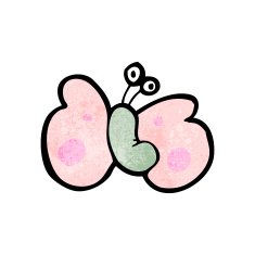 funny cartoon butterfly N26