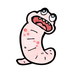 Cartoon Worm N63
