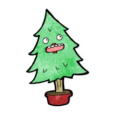 Cartoon Christmas Tree N71