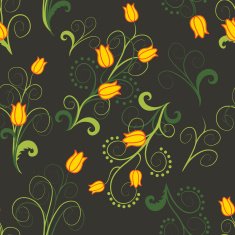 abstract yellow flowers