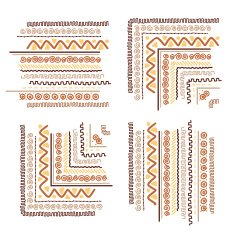 Design elements with ethnic handmade ornament N2