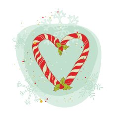 Vintage Christmas Candy Wreath Card