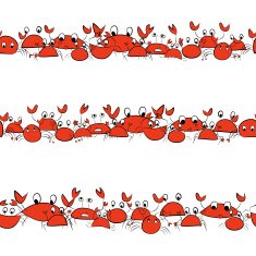 Funny crabs seamless pattern for your design