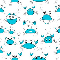 Funny crabs seamless pattern for your design N2
