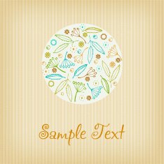 Autumn beige illustrated background with place for your text