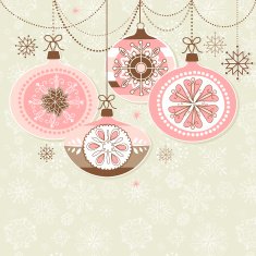 Retro Christmas Ornaments N3