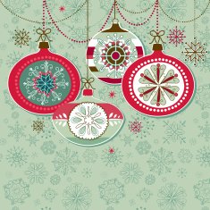 Retro Christmas Ornaments N6