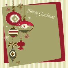 Retro Christmas Ornaments N8