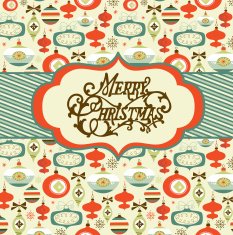 Retro Christmas Ornaments N11