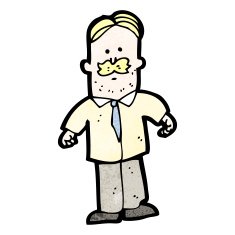 cartoon mustache man N39