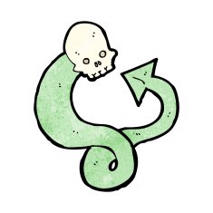 cartoon spooky serpent N3